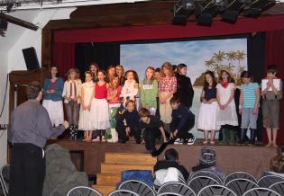 <em>Persephone</em> Article Photo - Musical Director Gary Hawkins rehearses the cast