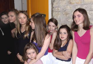 <em>Persephone</em> Article Photo - The cast of Scene One awaiting curtain up