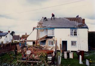 The Baptist Chapel 1829 - 1993 Article Photo - Workmen demolish the remains of the building