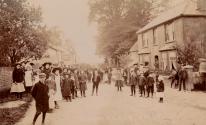 Banner Photo - A view of Bridgeway looking west, with Wayside to the right. The photograph is from a postcard, posted to an address in Norfolk on 17th July 1907. Note the ‘Star Cycles’ shop and some of the Robin Hood Band in the background. Source: Geoff Caulton -  1516028079.jpg